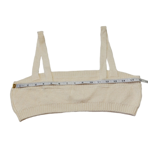 Danielle Bernstein Knit Bra Size L Ivory - Picture 3 of 6